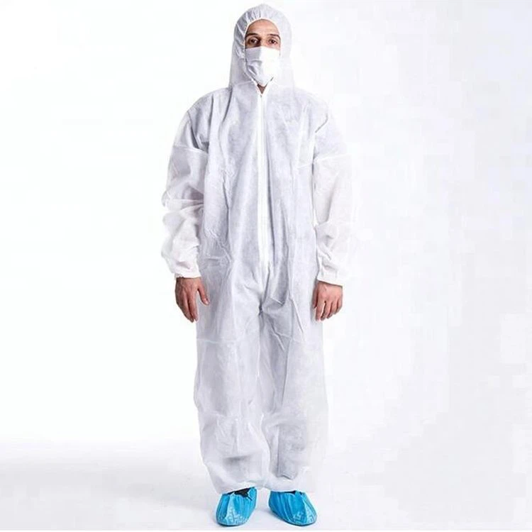 Quần yếm dùng một lần PP có mũ trùm đầu